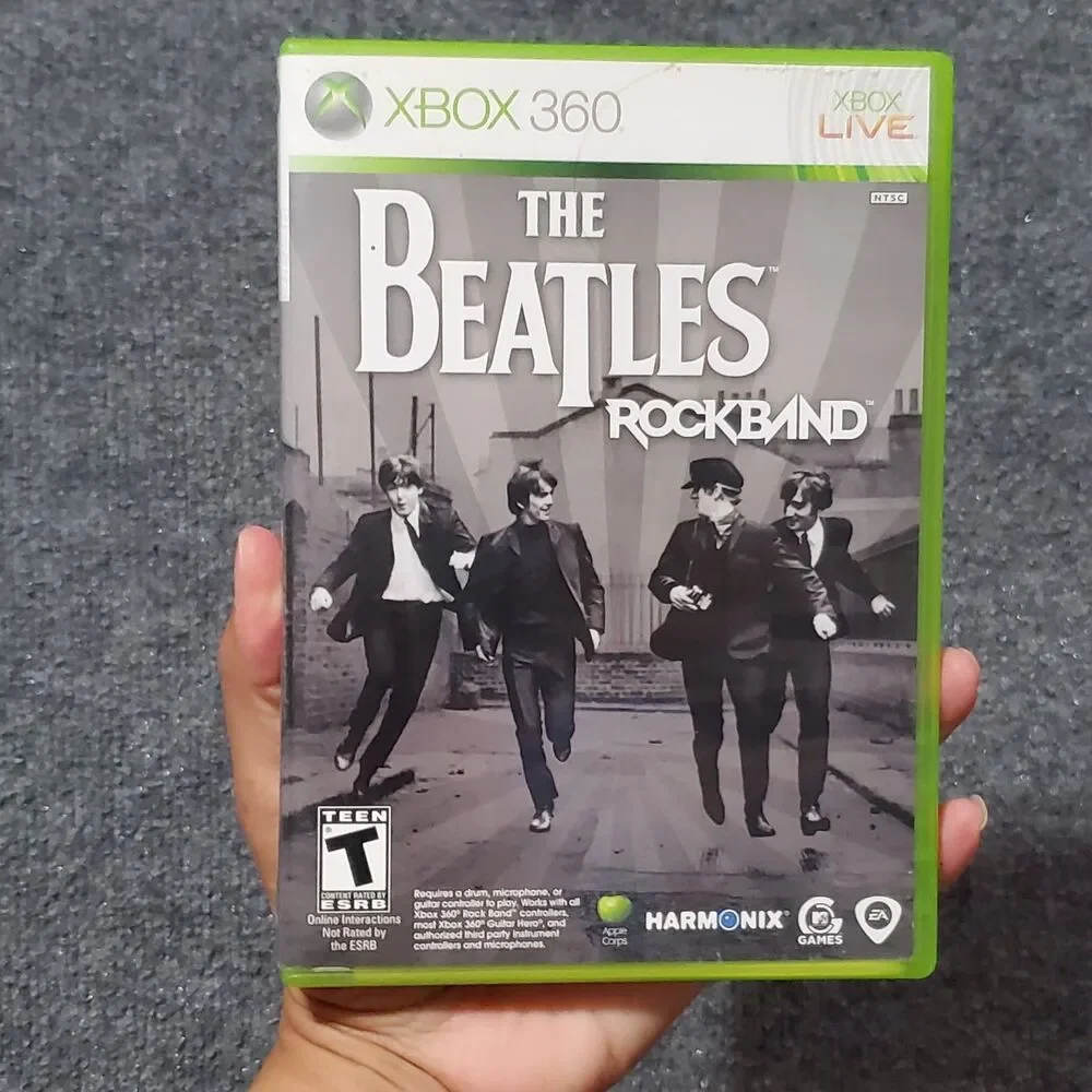 The Beatles: Rock Band (Microsoft Xbox 360, 2009) Complete w/Manual Working Vtg
